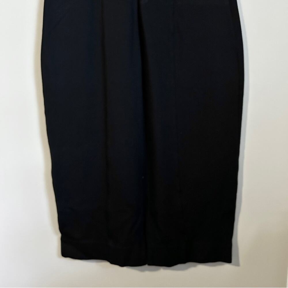 CAbi Black “Claire” Ponte Knit V-Neck 1/2-Sleeve Knee-Length Sheath Dress Size 6 - Picture 9 of 14